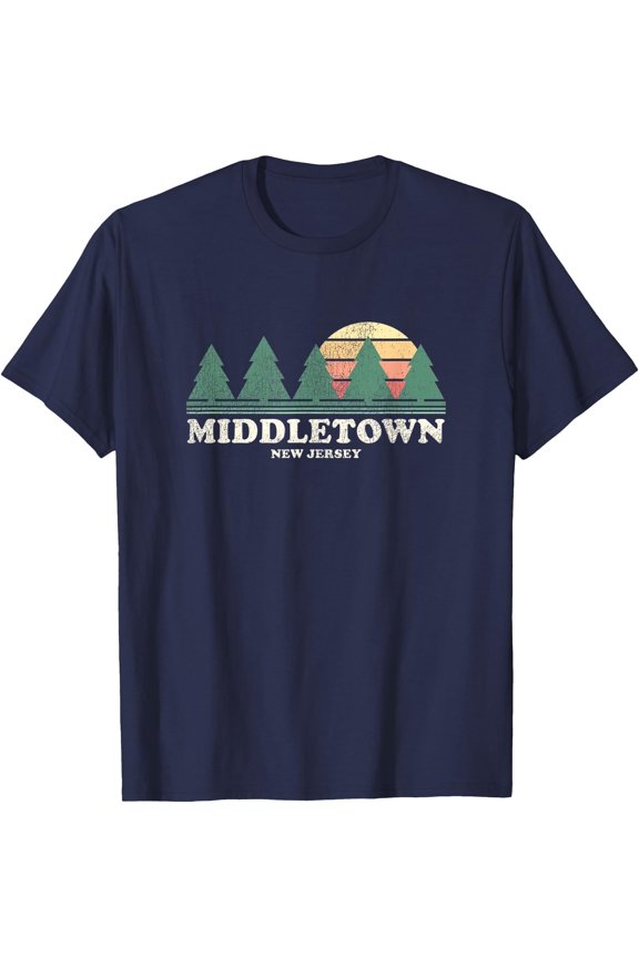 Middletown NJ Vintage Throwback Tee Retro 70s Design T-Shirt