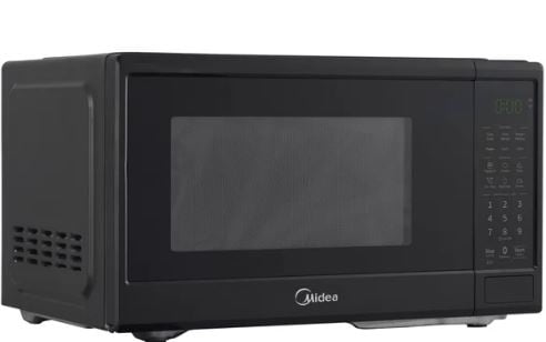 Midea 0.9 cu.ft. Countertop Microwave Oven, 900 W Turntable, Black EM9P022CV-PMB