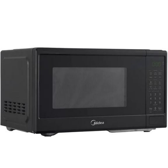 Midea 0.9 cu.ft. Countertop Microwave Oven, 900 W Turntable, Black EM9P022CV-PMB
