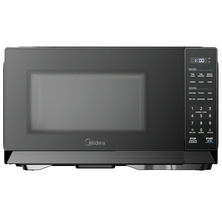 Midea 1.1 Cu. Ft. Countertop Microwave Oven, 1000W, Compact Microwave for Dorm, Office, Kitchen, Black