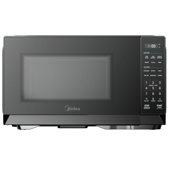 Midea 1.1 Cu. Ft. Countertop Microwave Oven, 1000W, Compact Microwave for Dorm, Office, Kitchen, Black