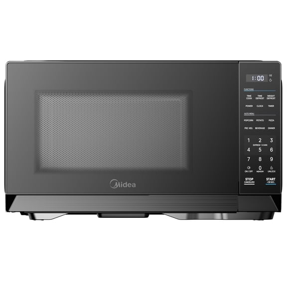 Midea 1.1 Cu. Ft. Countertop Microwave Oven, 1000W, Compact Microwave for Dorm, Office, Kitchen, Black