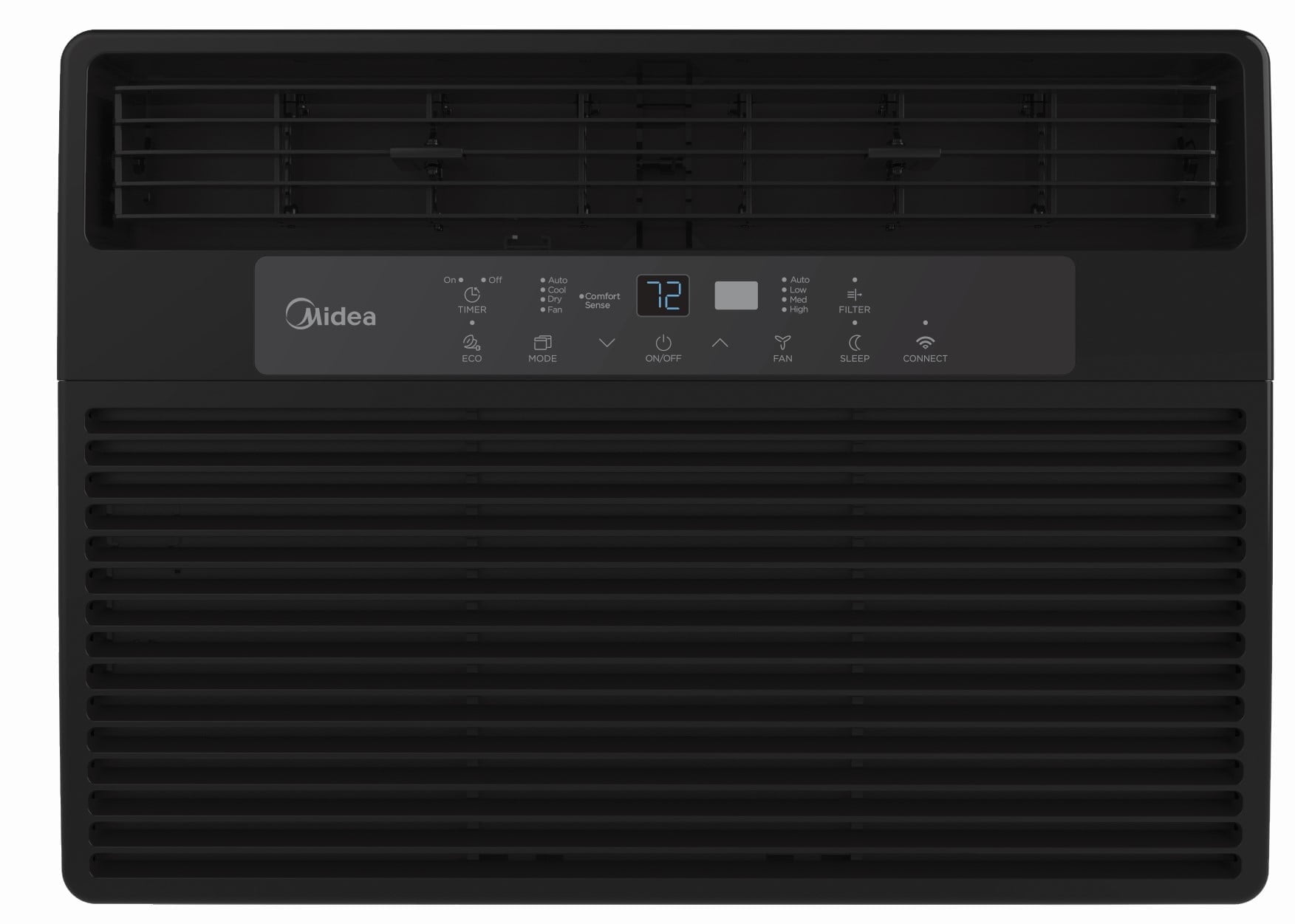 Midea 10,000 BTU Window Air Conditioner, Cools Up To 450 Sq Ft, Comfortsense Remote, Black