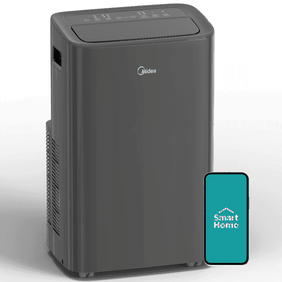 Midea 10,000 BTU Portable Air Conditioner with Heat, Gray, 1 Count