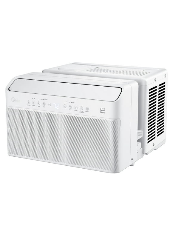 Midea 10,000 BTU Smart Inverter U-Shaped Window Air Conditioner, 35% Energy Savings, Extreme Quiet, MAW10V1QWT