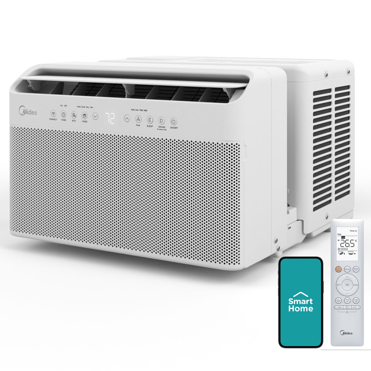 Restored Midea 12,000 BTU Smart Inverter UShaped Window Air
