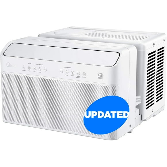 Midea 12,000 BTU Smart Inverter U-Shaped Window Air Conditioner, Energy Efficient Quiet AC Unit, Wi-Fi Enabled – White