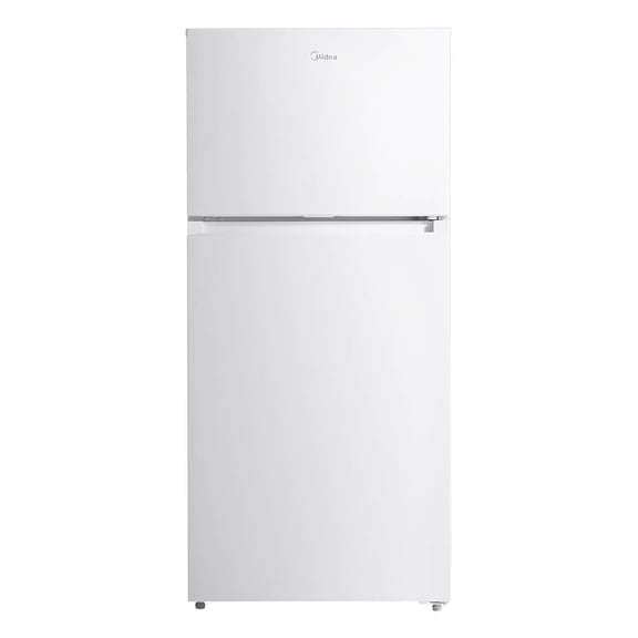 Midea MRT14D2BWW 14 Cu. Ft. White Top Freezer Refrigerator Garage Ready