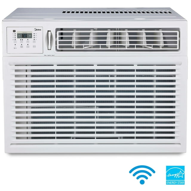 Midea 18,000 BTU 230V Smart Window Air Conditioner with Comfort Sense Remote, White, MAW18S2WWT