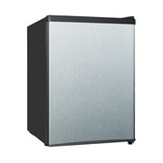 Midea 2.4 Cu Ft Compact Refrigerator WHS-87LSS1, Stainless Steel