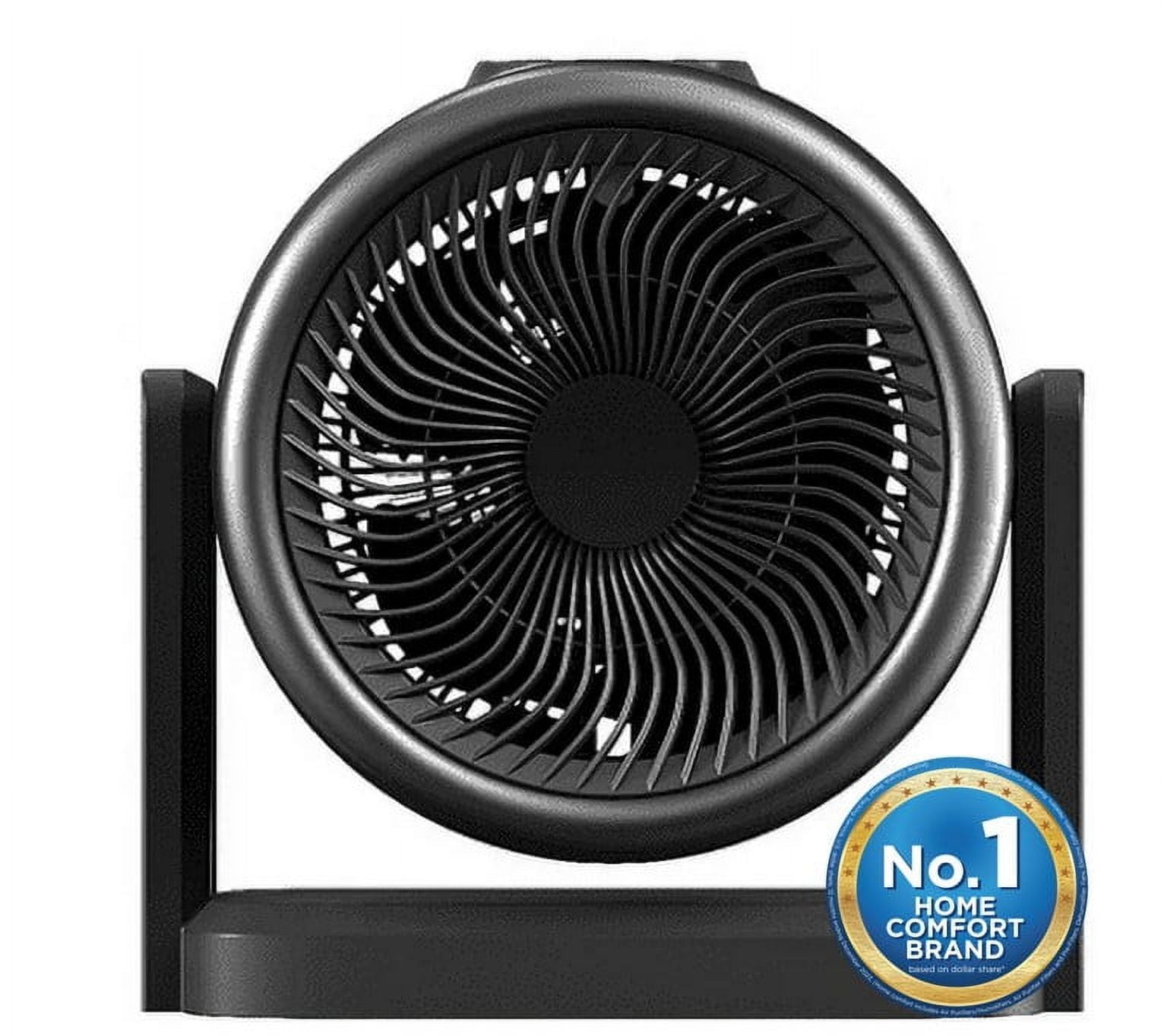 Black Electric 2-in-1 Space Heater and Fan with Thermostat