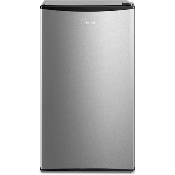 Midea 3.3 Cu. Ft. Compact Mini Refrigerator, Silver, New