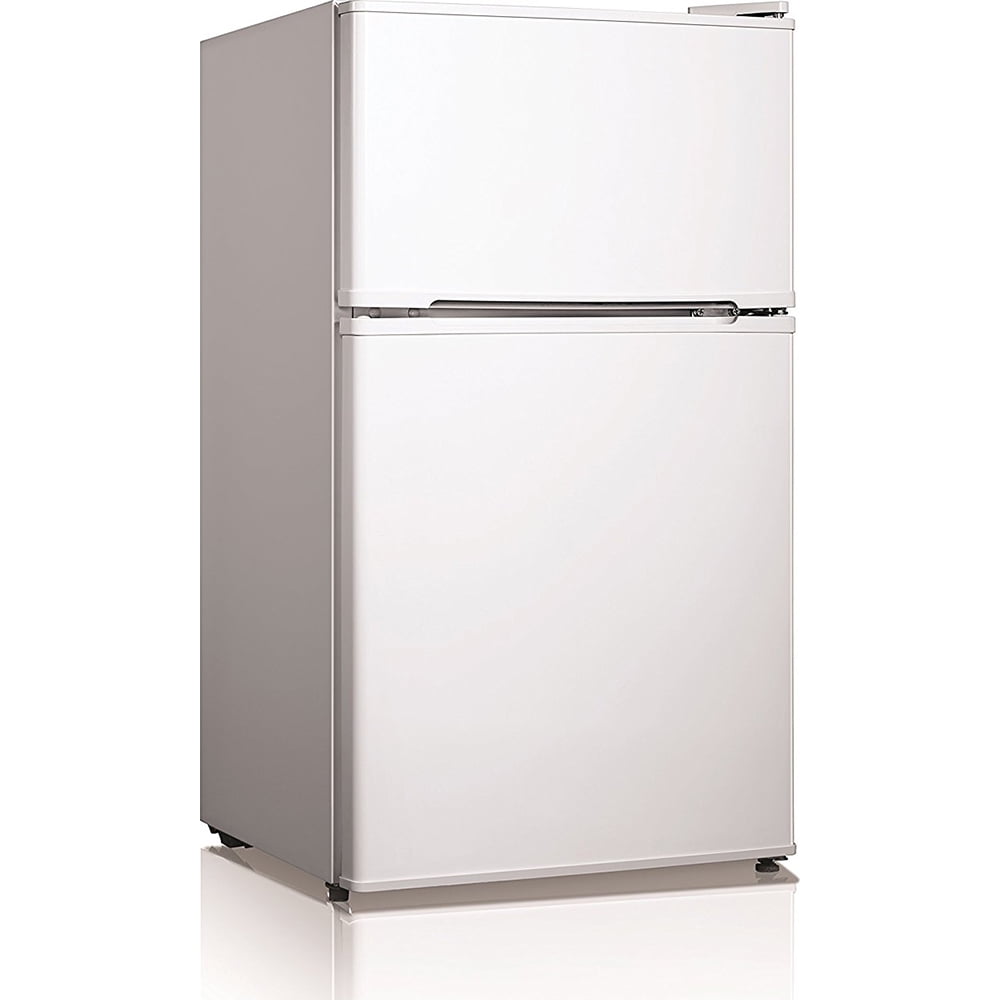 Midea Compact Refrigerator 2-Door 4.5 Cu ft, Black and Silver Mrm45d3asl, Size: 51 in