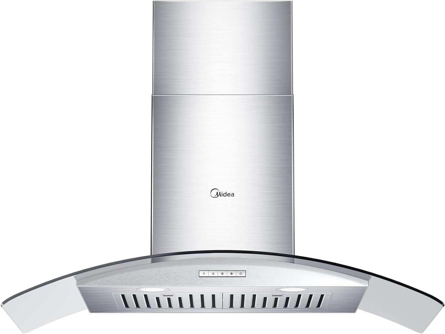 Midea 30 inch Ducted Vent Hood: 450 CFM, 3-Speed Fan, Stainless Steel, Wall Mount, MVG30W8AST, New
