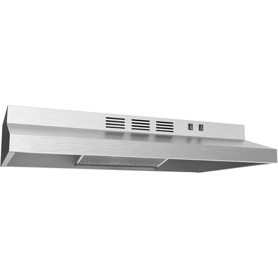 Midea 30-inch Under Cabinet Range Hood, 200 CFM, Ductless, Stainless Steel, MVU30W2AST, New