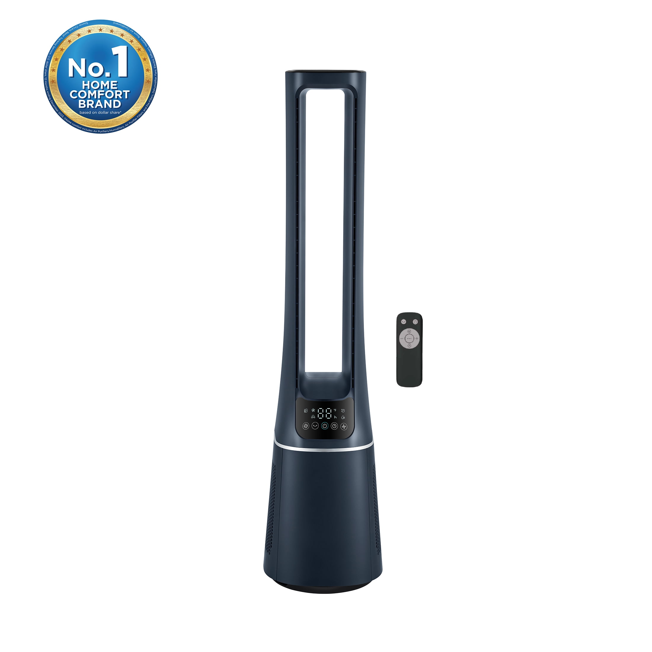 Midea 41" Blue Bladeless Tower Fan with Remote Control