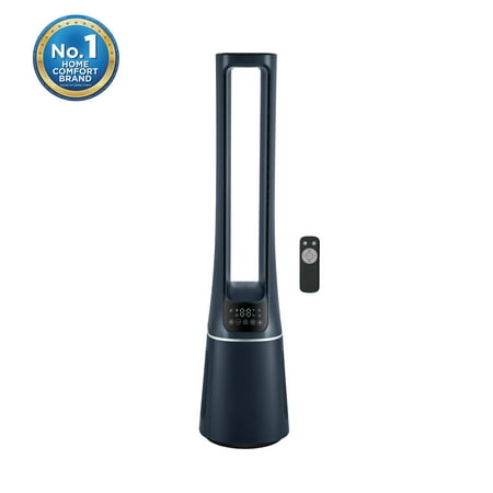 Midea 41" Tall 10-Speed Bladeless DC Tower Fan & HEPA Air Purifier with Remote Control, AMS150-PB, New, Blue