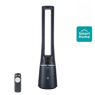 Midea 41-Inch Bladeless Tower Fan & HEPA Purifier, Smart WIFI Enabled, Remote, Blue, AMS150-PBW