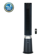 Midea 42" Tall 5-Speed Tower Fan with Detachable Washable Feature, Wide-Angle Oscillation and Remote Control, New, Black