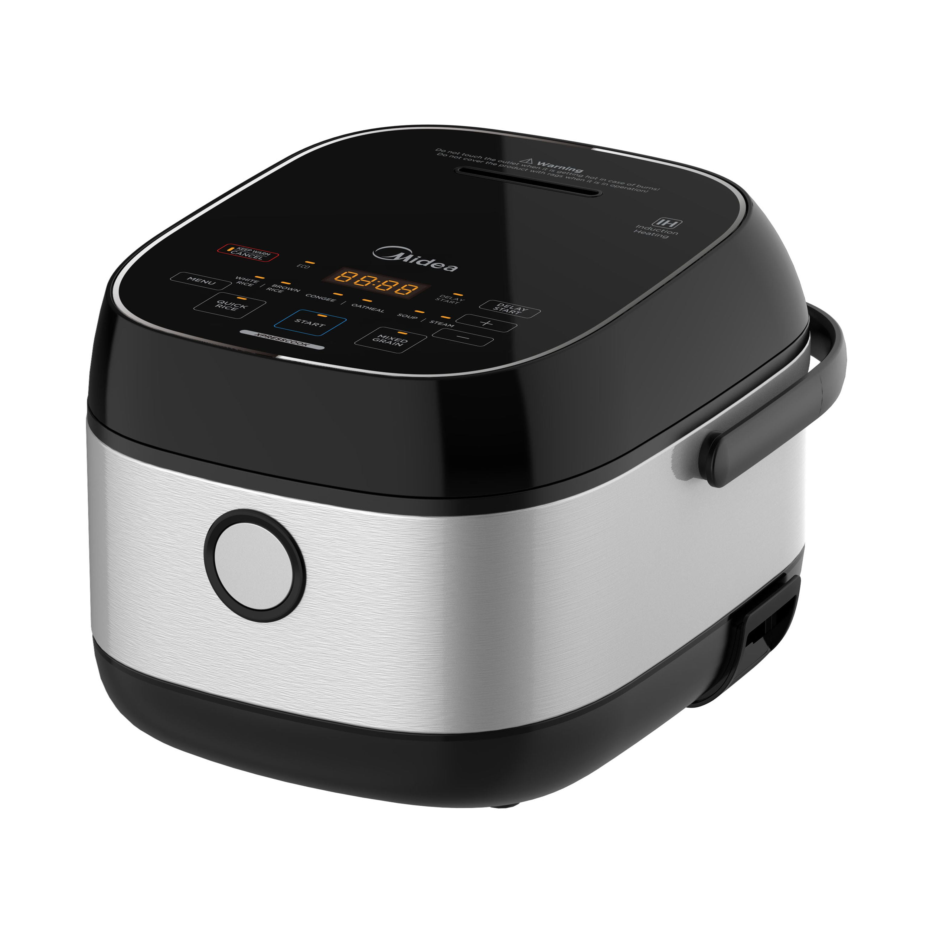 Midea 6Cup Uncooked Rice Cooker, 360° Induction Heating Technology, 24h Dealy Start & Keep Warm