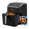 thumbnail image 1 of Midea Air Fryer, 7.8 Qt, X-Cyclone Rapid Air Technology, 9-In-1 Presets, Fav Function, Black, 1 of 9