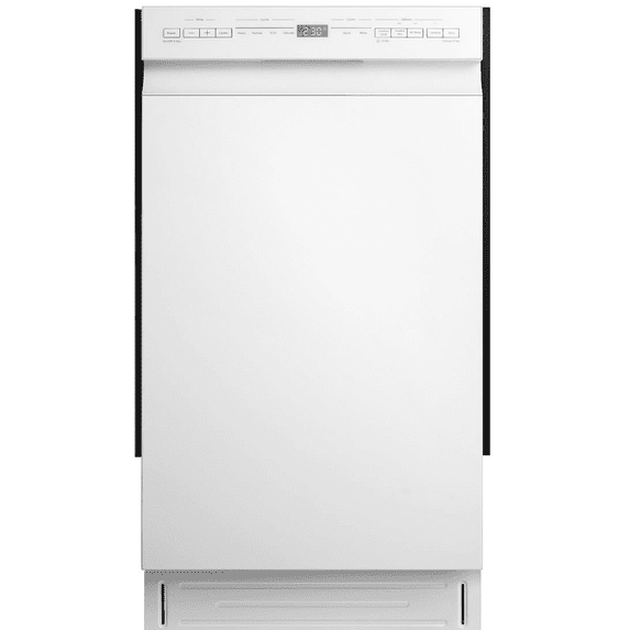 Midea 18 Inch Built-In Dishwasher 8 Place Settings Stainless Steel Tub White MDF18A1AWW
