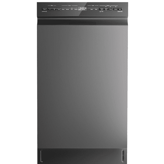 Midea Built-In Dishwasher, 8 Place Settings, 6 Wash Programs, Steel Tub, Heated Dry, E-Star, Black