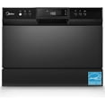 thumbnail image 1 of Midea Countertop Dishwasher, 6 Place Settings, 8 Wash Programs, Power Wash, Easy Install, Black Stainless, 1 of 8