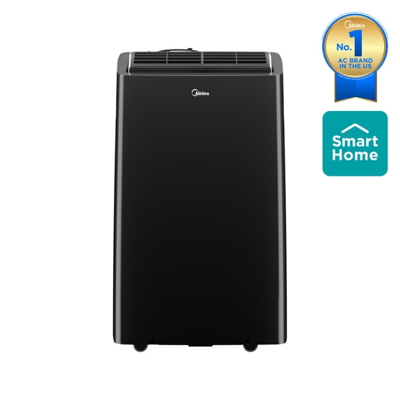 Midea Duo 10,000 BTU Portable Air Conditioner, Smart Inverter, 4-In-1 Heat, Ventilate, Dehumidifier, Cool, Wi-Fi and Alexa, Black