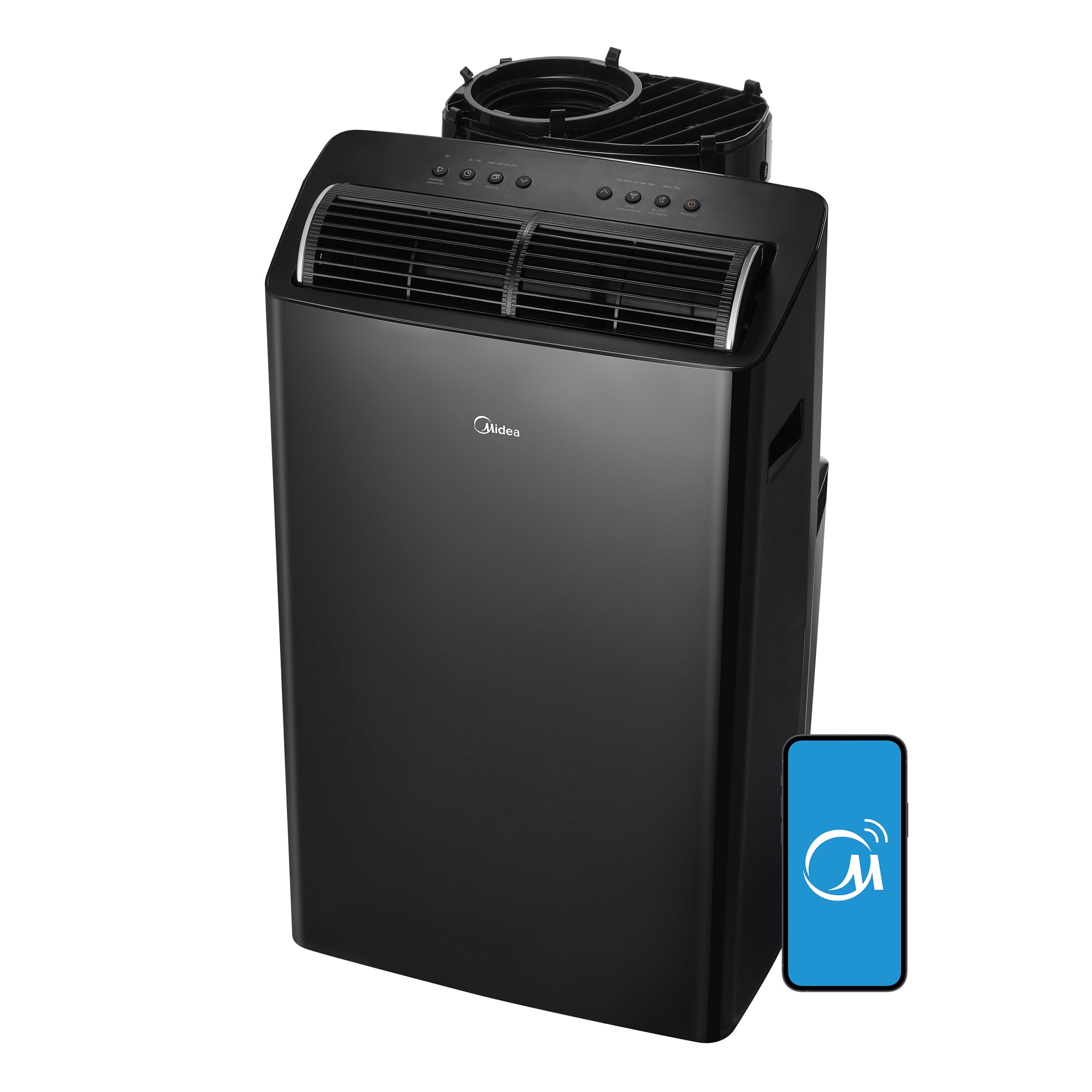 Midea 990011480 Duo 10,000 BTU Smart Inverter Portable Air Conditioner,  Black