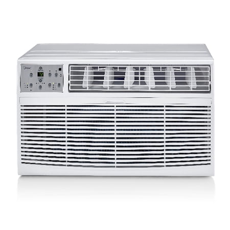 Midea 12,000 BTU Through The Wall Air Conditioner, Cools Up To 550 Sq Ft, Remote Control, Auto-Restart, Quiet, White
