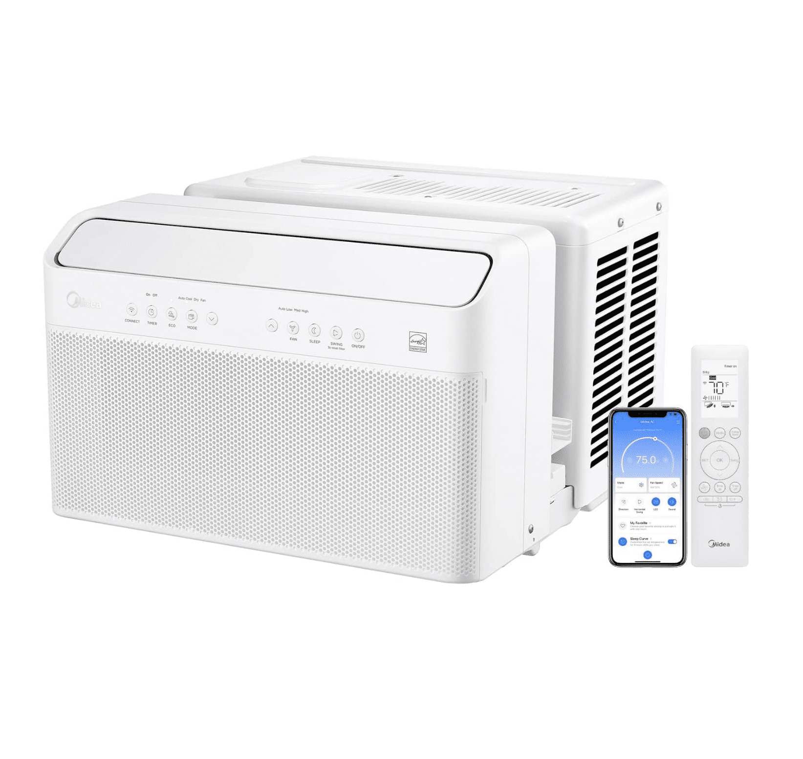Midea MAW12V1QWTM 12,000 BTU UShaped Smart Inverter Window Air