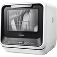 thumbnail image 1 of Midea Portable Countertop Dishwasher, 5-Liter Tank, 6 Wash Program, Sanitize, See-Thru Window, White, 1 of 6