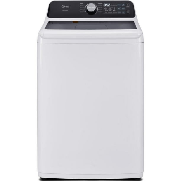 Midea MLTW44A4BWW 4.4 Cf Top Load Washer Agitator Stainless Tub
