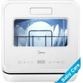 thumbnail image 1 of Midea Portable Countertop Dishwasher, 5-Liter Tank, Auto Open Door, 5 Wash Programs, UV Hygiene, White, 1 of 8