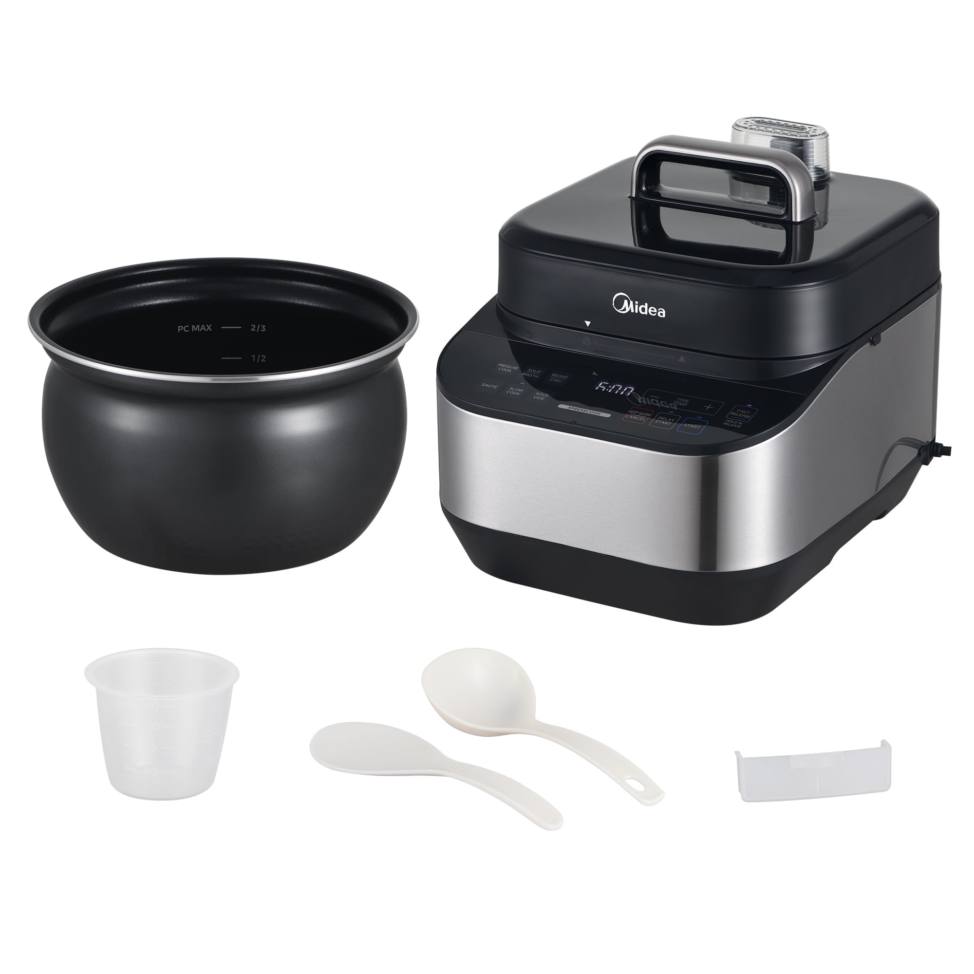 Midea Stainless Steel 5.3 Qt Pressure Cooker, MPC5016AASS, New ...