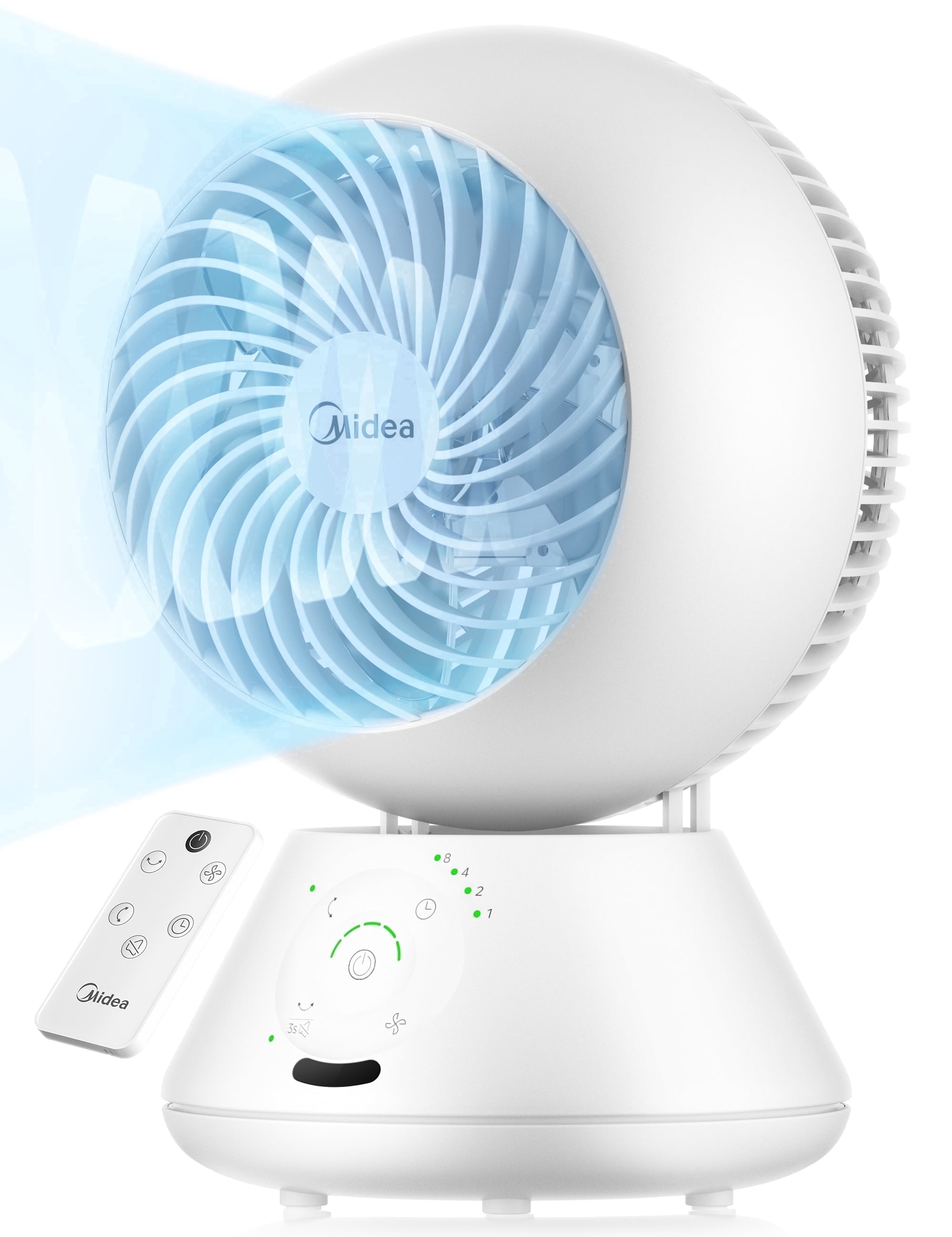Tafelventilator, 100 snelheden, krachtige draagbare ventilator, stille koeling, wandventilator, variabele helling tot 105 graden, voor slaapkamer, woonkamer, keuken, bureau, reizen