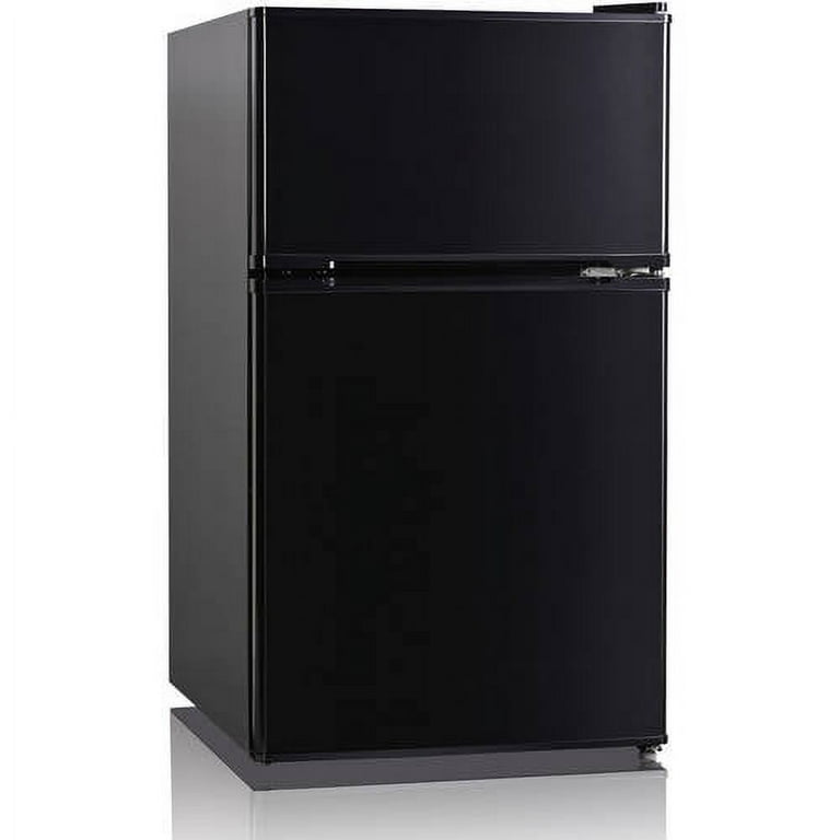 Midea Compact Refrigerator 2-Door 4.5 Cu ft, Black and Silver Mrm45d3asl, Size: 51 in