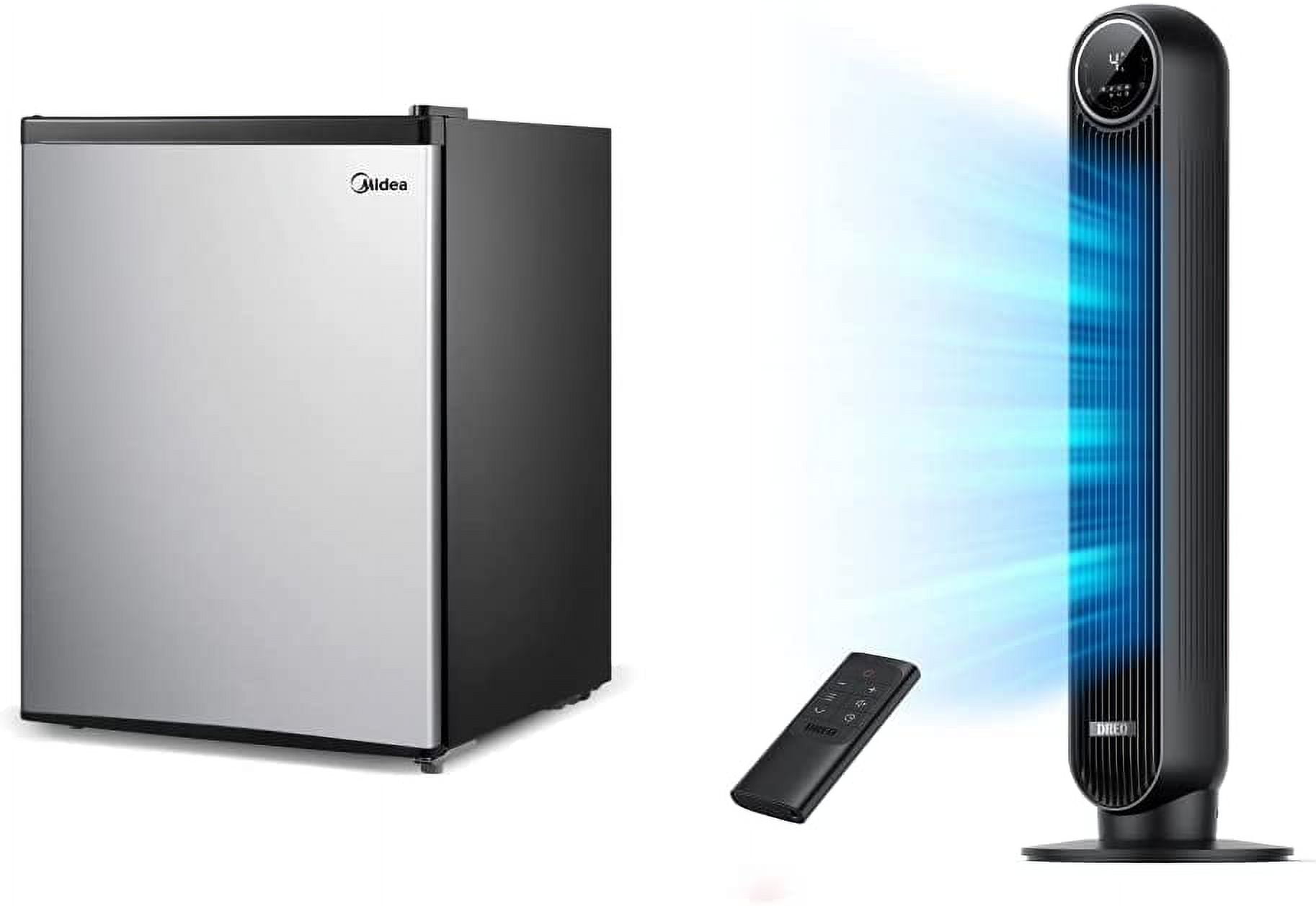 Midea WHS65LB1 Compact Single Reversible Door Refrigerator 1.6 Cubic Feet(0.045 Cubic Meter