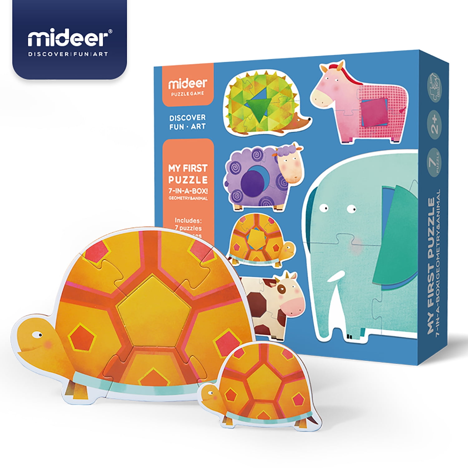 Mideer - My First Animal Jigsaw Floor Puzzle With 7 Illustrated