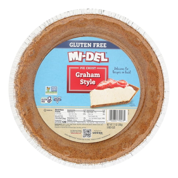 Midel - Gluten Free Graham Style Pie Crust - 7.1 oz, Case of 12