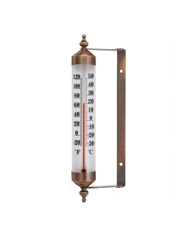 Midewhik 10 Inches New Premium Steel Indoor/Outdoor Thermometer Wireless Decorative