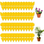 Midewhik 48 Pack Sticky Fruit Fly Traps and Fungus Gnat Trap Killer for Indoor Outdoor, House Plant Trap for Fruit Flies, Flying Insects