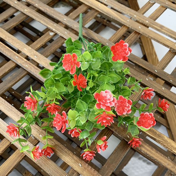 Midewhik Celebration 6 Bundles Artificial Flowers Outdoor Flowers for Home Decoration, UV Resistant Greenery Shrubs for Hanging Garden Porch Window Box Decorations