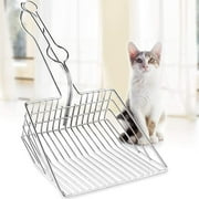 Midewhik Jumbo Cat Litter Scoop, Durable Metal Kitty Litter Scooper, Sifter with Deep Shovel and Ergonomic Handle, Cat Poop Scoop Designed for Easily Clean Litter Box