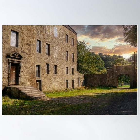 Midhope Castle - Lallybroch Outlander Scotland Poster Wall Art, Modern Wall Decor For Living Room Bedroom, 16x24 UNFRAMED