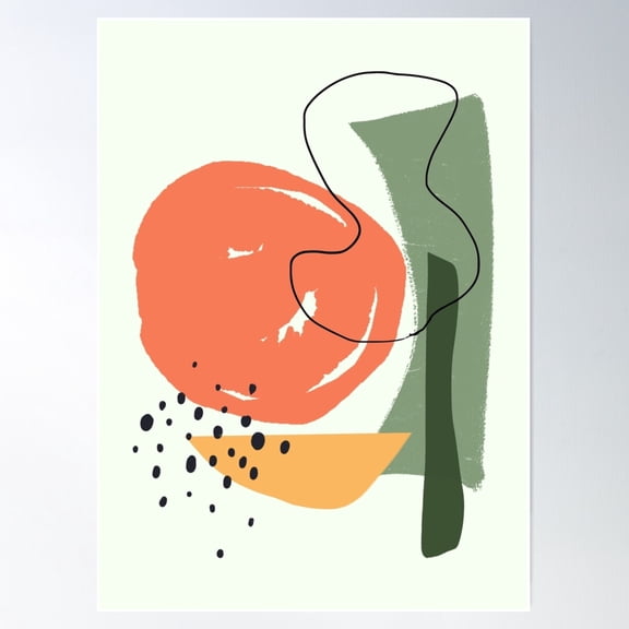 Midi Century Abstract Moder Art - 3 Poster Wall Art, Modern Wall Decor For Living Room Bedroom, 8x12 UNFRAMED