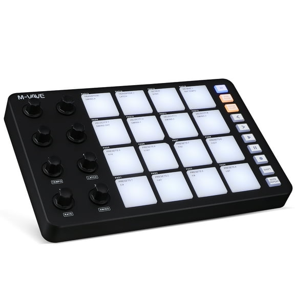 FRCOLOR Lightweight Black Beat Pad with Rgb Pads for Dynamic Sound Manipulation