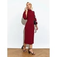 thumbnail image 1 of Midi Dress with Sheer Sleeve Details, 1 of 1