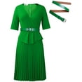 thumbnail image 1 of Midi Dresses for Women Casual Wrap Flared Pleated Dress A Line Wedding Dress, 1 of 5